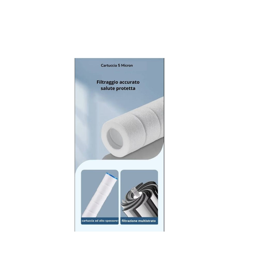 Soffione per Doccia Filtrante Anticalcare + Guida PDF